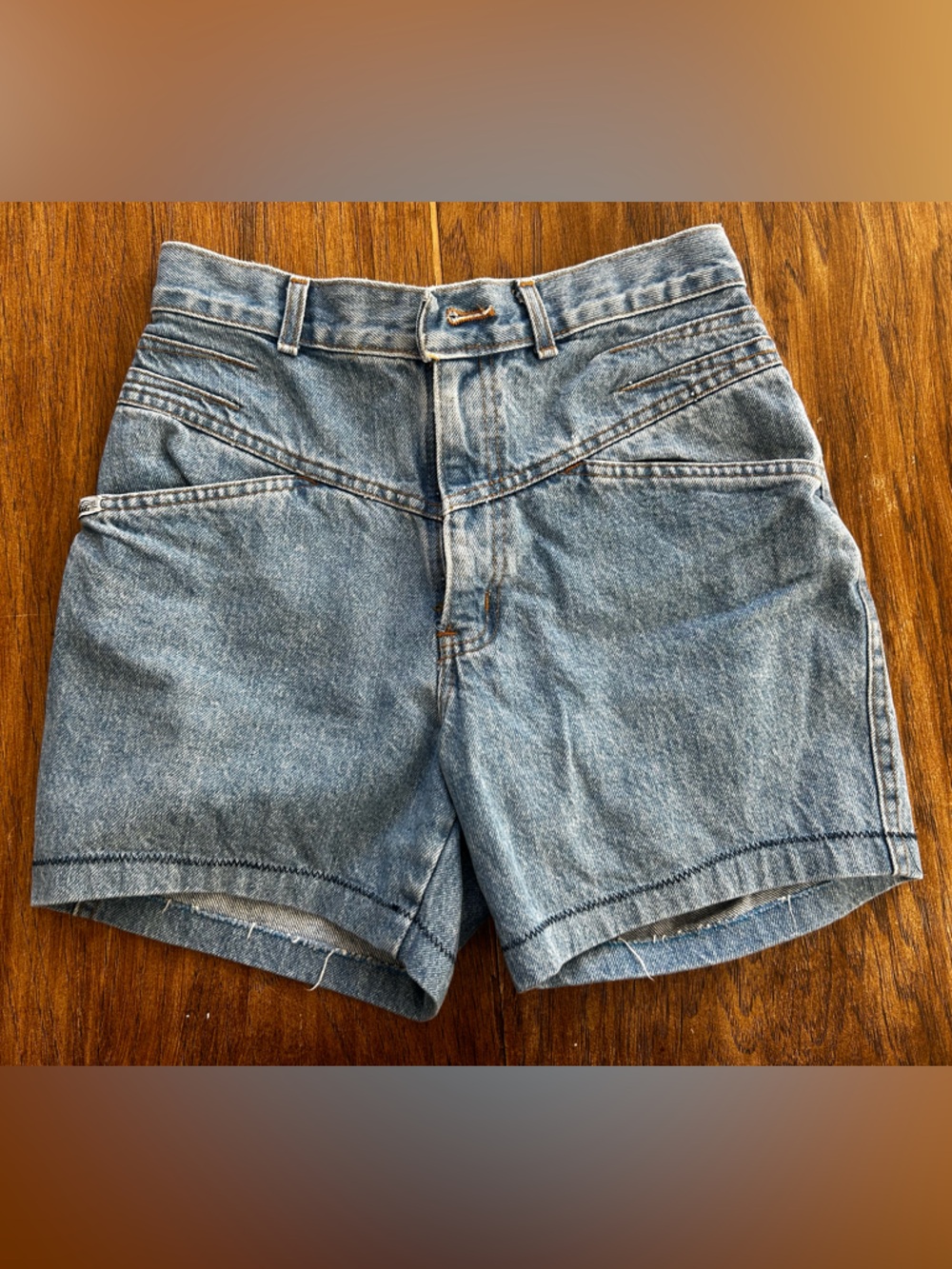 chic Light Blue High-Waist Denim Jean Shorts